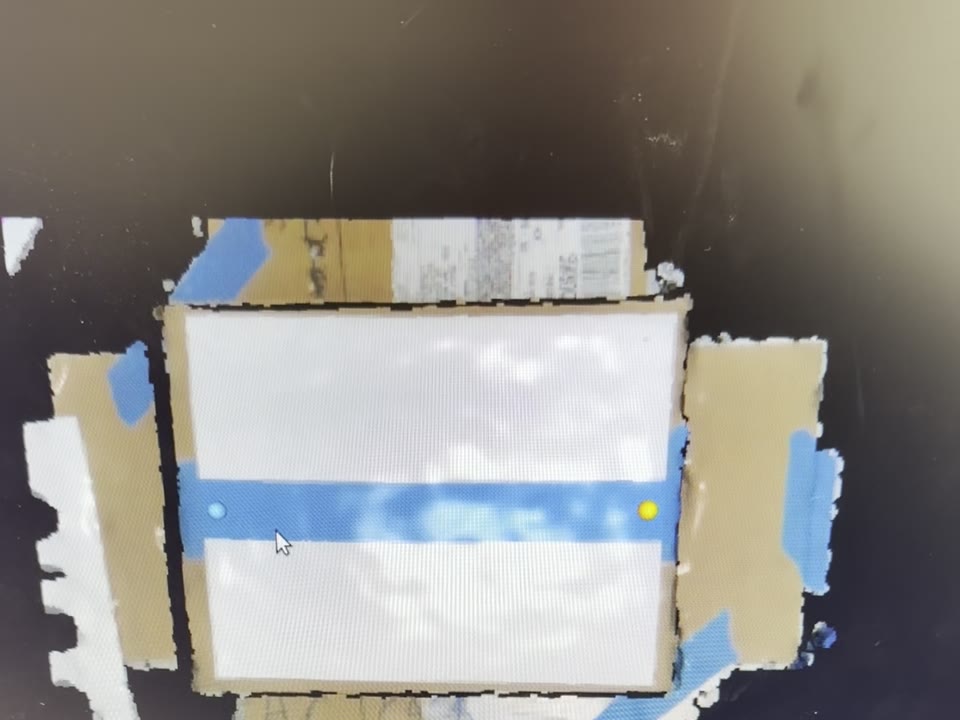 Two points picked on the wrist camera's point cloud